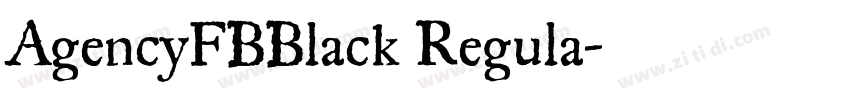 AgencyFBBlack Regula字体转换